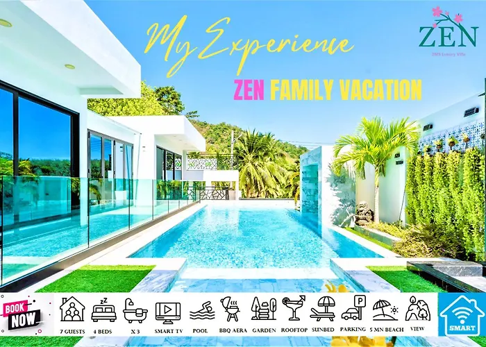 2Ms Zen Luxury Villa For Family & Friends, 4 Bdr, Private Pool, Rooftop, Kids\' Playground