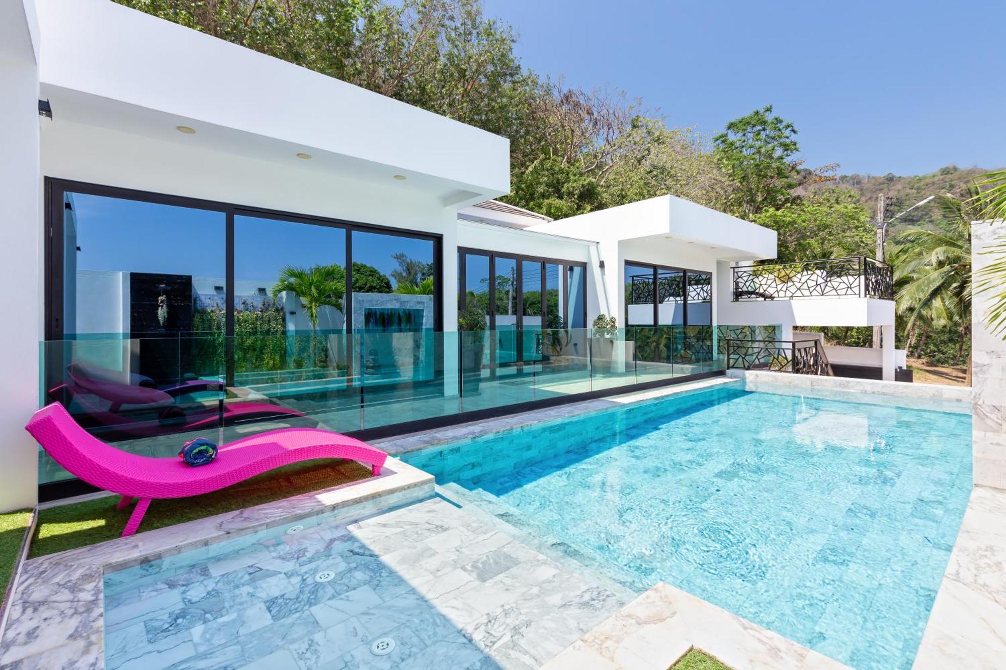 別墅 2ms Zen Luxury For Family & Friends, 4 Bdr, Private Pool, Rooftop, Kids' Playground Rawai