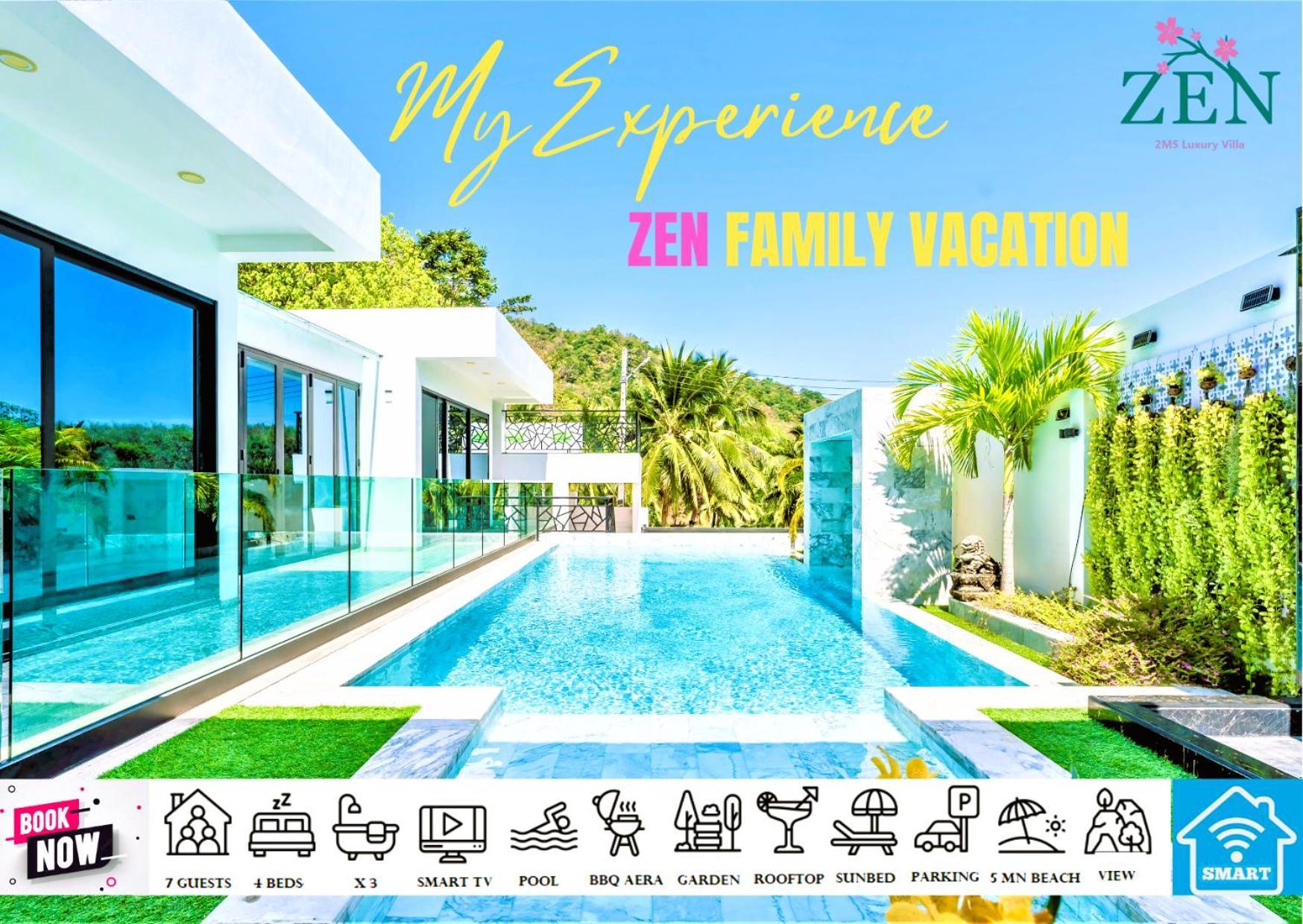 別墅 2ms Zen Luxury For Family & Friends, 4 Bdr, Private Pool, Rooftop, Kids' Playground